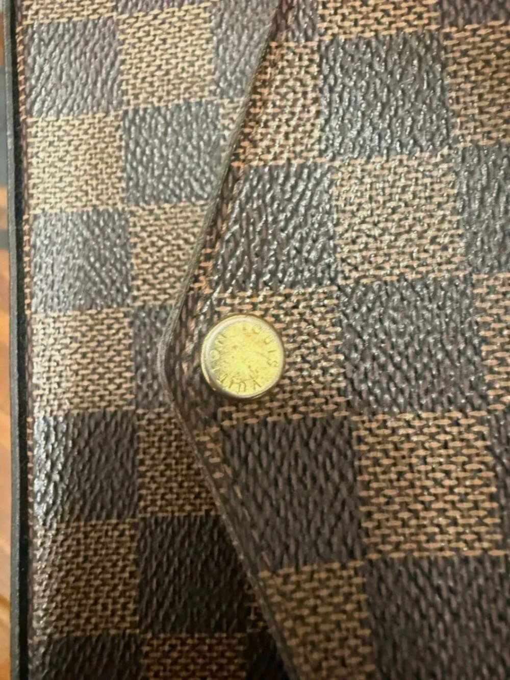 Louis Vuitton Damier Ebene Felicie with Red Wallet Insert Gold Chain Strap